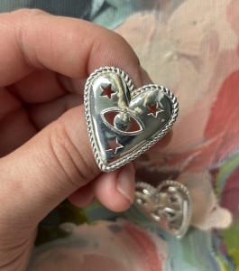 kolczyki serca silver